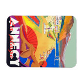 Annecy Beach Girl Magnet (Horizontal)