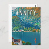 Annecy Foto Vintage Postkarte (Vorne/Hinten)