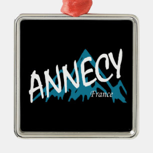 Annecy France Mountains Ornament Aus Metall