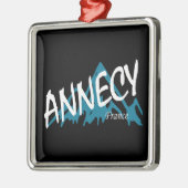 Annecy France Mountains Ornament Aus Metall (Links)