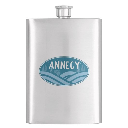 Annecy France Outdoor Flachmann (Vorderseite)