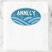Annecy France Outdoor Ovaler Aufkleber (Tasche)