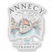 Annecy France – Venice of the Alps Aufkleber (Vorderseite)