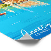 Annecy France Vintage Poster (Ecke)