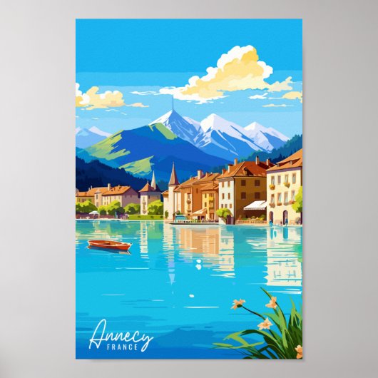 Annecy France Vintage Poster (Vorne)
