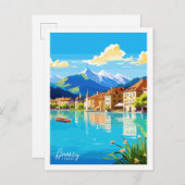 Annecy France Vintage Postkarte (Vorne/Hinten)