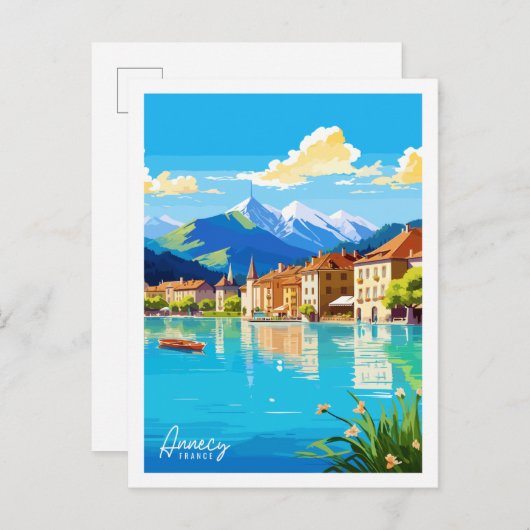 Annecy France Vintage Postkarte (Vorne/Hinten)