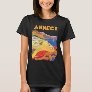 Annecy Frankreich Alpensee Retro-Reise-T-Shirt T-Shirt