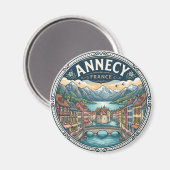 Annecy Frankreich Magnet (Vorderseite/Rückseite)