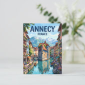 Annecy Frankreich Postkarte (Stehend Vorderseite)