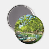 Annecy, Haute-Savoie Round Magnet (Vorderseite/Rückseite)