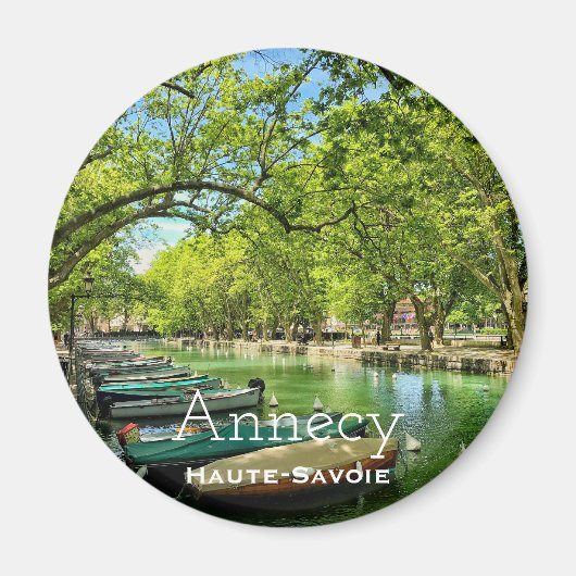 Annecy, Haute-Savoie Round Magnet (Vorne)