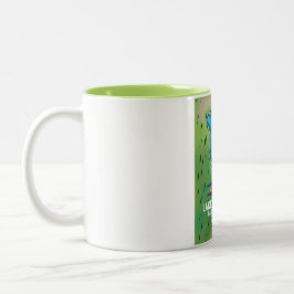 Annecy-See, Haute-Savoie, france Zweifarbige Tasse