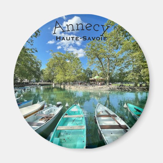 Annecy-See, Haute-Savoie Round Magnet (Vorne)