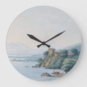 Annecy See mit Schloss durch Karl Ludwig Hackert Große Wanduhr