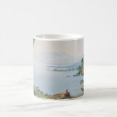 Annecy See mit Schloss durch Karl Ludwig Hackert Kaffeetasse (Mittel)