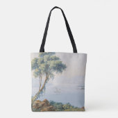 Annecy See mit Schloss durch Karl Ludwig Hackert Tasche (Rückseite)