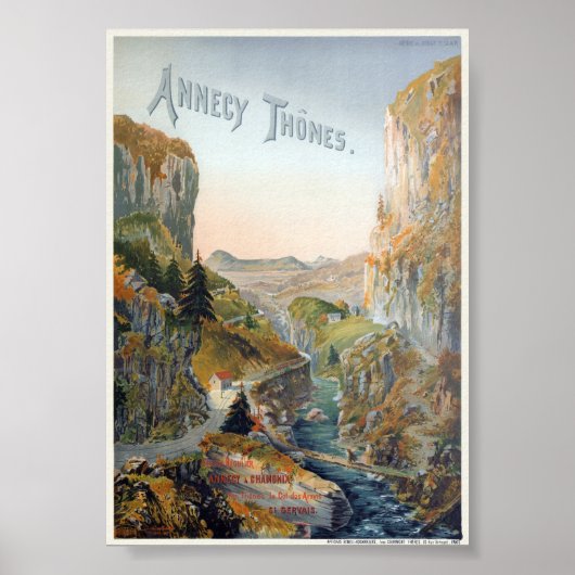 Annecy Thones Vintage Poster 1899 (Vorne)