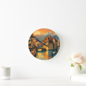 Annecy Ville Runde Wanduhr (Zuhause)