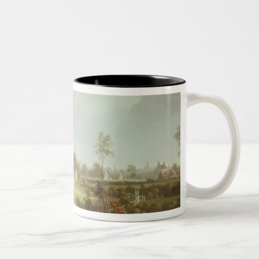 Annefield mit Glasgow jenseits, c.1800 Zweifarbige Tasse (Rechts)
