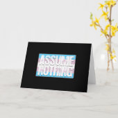 Annehmen, dass das Flag "kein Transgender-Pride" Karte (Gelbe Blume)