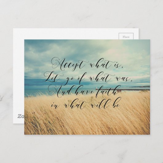 Annehmen Strand motivierend Foto Postkarte (Vorne/Hinten)