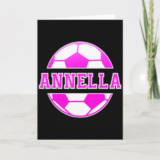 Annella Name Mädchen Fußball spielen Fußball Sport Karte