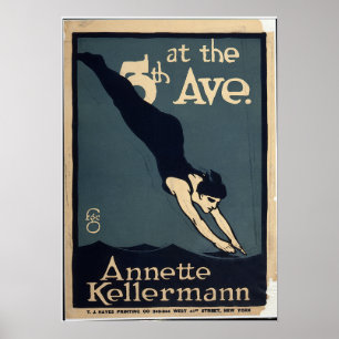Annette Kellerman Swim Dive Theater New York Poster