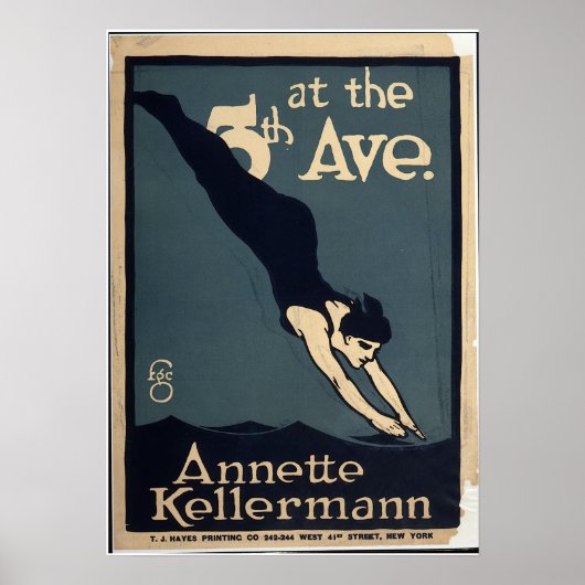 Annette Kellerman Swim Dive Theater New York Poster (Vorne)