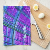 ANNETTE ~ Lila grünes Blau ~ ORIGINAL ~ Geschirrtuch (Viertel Falte)