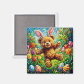 ANNETTE ~ TEDDY BUNNY ~ Ostereier hoppeln ~  Magnet (Vorderseite/Rückseite)
