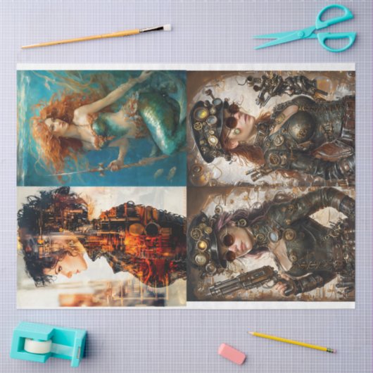 Annick Decoupage paper- Quadruple fun Seidenpapier (Basteln)