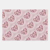 Annie 3D Pink Hearts Wrapping Paper Set Geschenkpapier Set (Vorderseite 2)