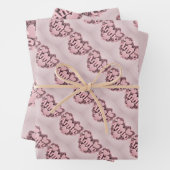 Annie 3D Pink Hearts Wrapping Paper Set Geschenkpapier Set (Beispiel)