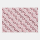 Annie 3D Pink Hearts Wrapping Paper Set Geschenkpapier Set (Vorderseite)