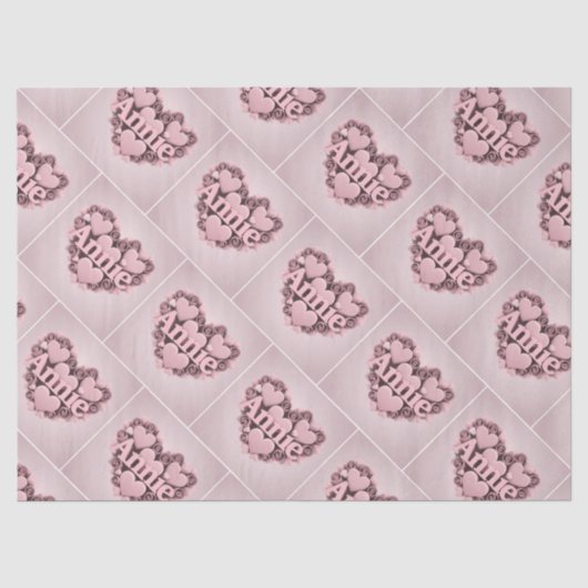 Annie 3D Pink Heftspulpapier Seidenpapier (Vorderseite)