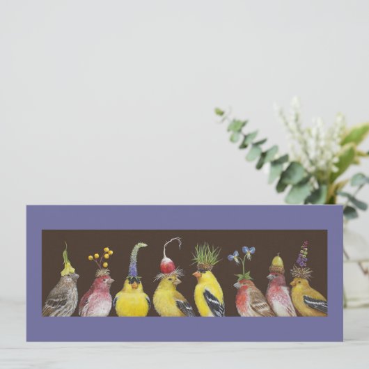 Annie and Pete Host the Finch Festival card/lade Einladung (Stehend Vorderseite)