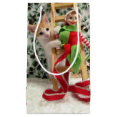 Annie and the Elf Christmas - Cat /Kitten Geschenk Kleine Geschenktüte (Vorderseite)