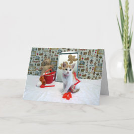 Annie backt eine süße Weihnachtskat / Kätzchen Feiertagskarte