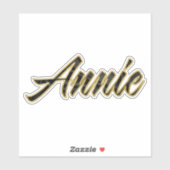 Annie black gold Lettering Aufkleber Sticker (Blatt)