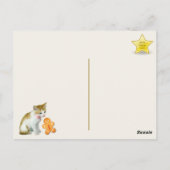 Annie Cat Gingerbread Weihnachten Postkarte (Rückseite)