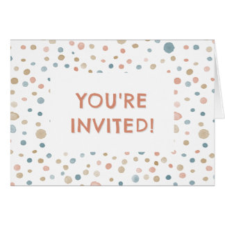 Annie Confetti Watercolor Dots Birthday Invite