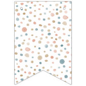 Annie Confetti Watercolor Dots Bunting Flag Wimpelkette (Erste Fahne)