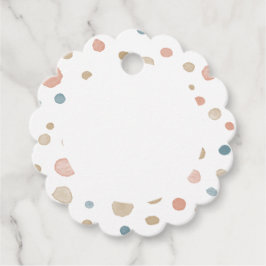 Annie Confetti Watercolor Dots Favor Tags Geschenkanhänger