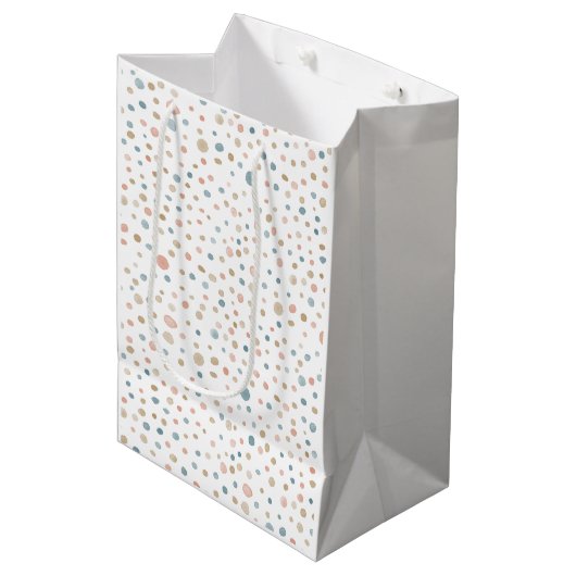 Annie Confetti Watercolor Dots Gift Bag Mittlere Geschenktüte (Vorderseite Schrägansicht)
