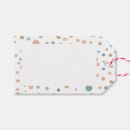 Annie Confetti Watercolor Dots Gift Tag Geschenkanhänger