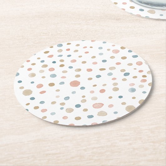 Annie Confetti Watercolor Dots Paper Untersetzer (Angewinkelt)