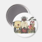 Annie Doll Sheep & Crows Magnet (Vorderseite/Rückseite)
