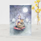 Annie Fox-Gruß-Karte durch Molly Harrison Karte (Gelbe Blume)