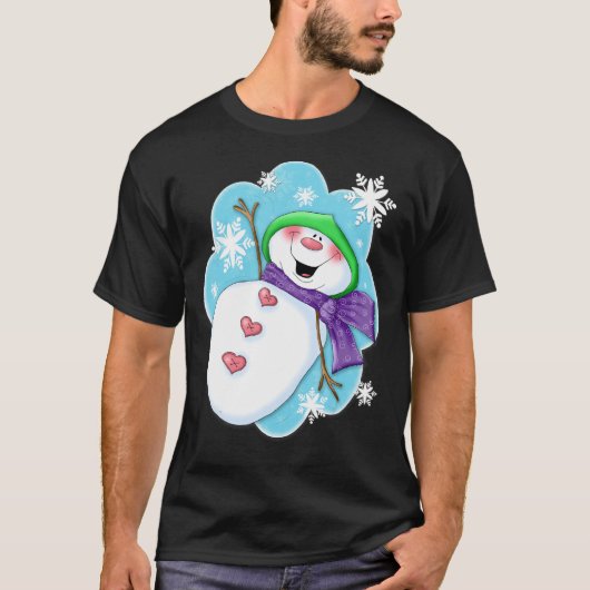 Annie Lang Go Snow Snowman T-Shirt (Vorderseite)